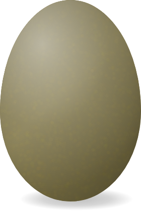 Non-speckled olive egg